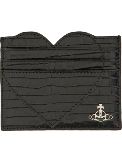 Vivienne Westwood Card Holder "heart" In Black