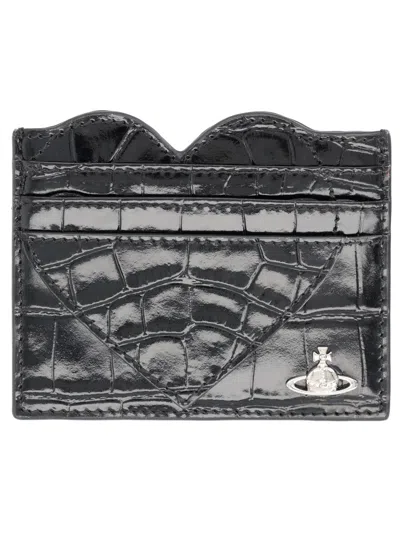 Vivienne Westwood Card Holder "heart" In Black