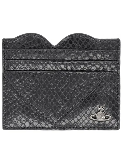 Vivienne Westwood Card Holder "heart" In Black