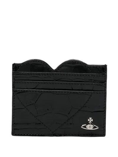 Vivienne Westwood Card Holder Heart In Black