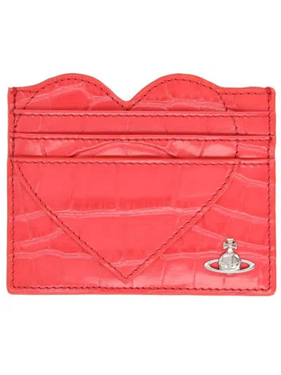 Vivienne Westwood Card Holder Heart In Red