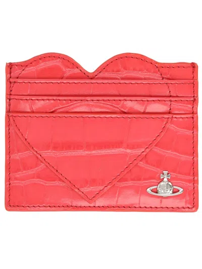 Vivienne Westwood Card Holder "heart" In Red