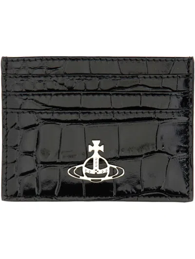 Vivienne Westwood Card Holder Orb In Black