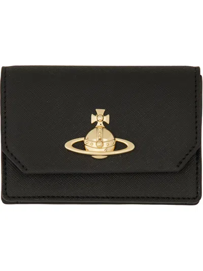 Vivienne Westwood Card Holder "orb" In Black