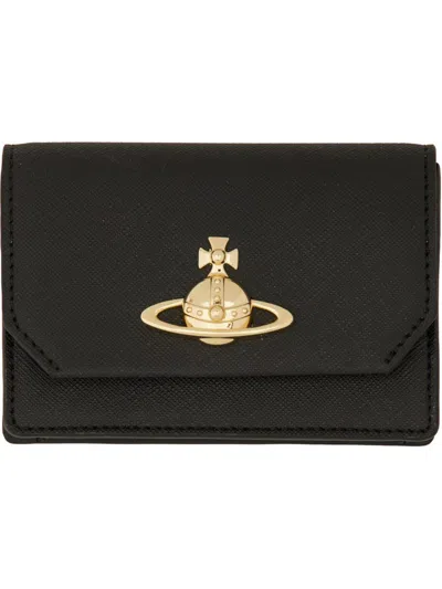 Vivienne Westwood Orb Card Holder In Black