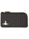 Vivienne Westwood Orb-plaque Saffiano Cardholder In Black