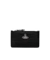 Vivienne Westwood Card Holder With Logo In Black