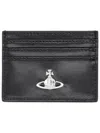 Vivienne Westwood Card Holder With Orb Detail In Black