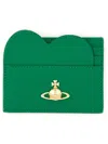 VIVIENNE WESTWOOD CARD HOLDER WITH ORB EMBROIDERY