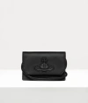 Vivienne Westwood Card Holder With Strap Smooth Leather Injected Orb Black One Size Unisex In Black
