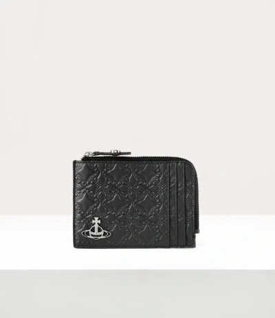 Vivienne Westwood Card Holder With Zip Nappa Leather Black One Size Unisex
