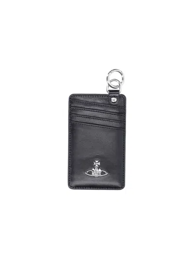 Vivienne Westwood Logo-debossed Card Holder In Black