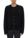 Vivienne Westwood Cardigan With Logo In Black