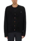 Vivienne Westwood Cardigan With Logo In Black