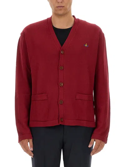 Vivienne Westwood Cardigan "alex" In Bordeaux