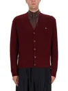Vivienne Westwood Cardigan Sweater In Rich Bordeaux In Brown
