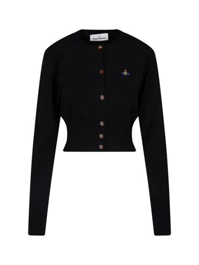 Vivienne Westwood Cardigan "bea Cropped" In Black