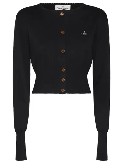 Vivienne Westwood Cardigan Bea Cropped In Black