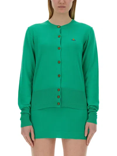 Vivienne Westwood Bea Cotton Cardigan In Green