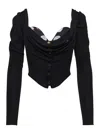Vivienne Westwood Mens Black Bea Corset Cotton And Cashmere-blend Cardigan In Black