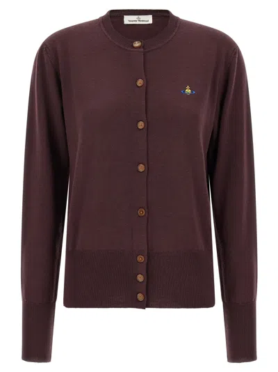 Vivienne Westwood Cardigan In Burgundy