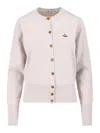 Vivienne Westwood Orb-embellished Virgin-wool Cardigan In Neutral