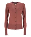Vivienne Westwood Tiziano Red Wool Blend Bea Cardigan In Red