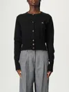 Vivienne Westwood Orb-embroidered Cropped Cardigan In Black