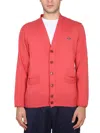 Vivienne Westwood Embroidered Cardigan With Pockets And V-neck In Pink