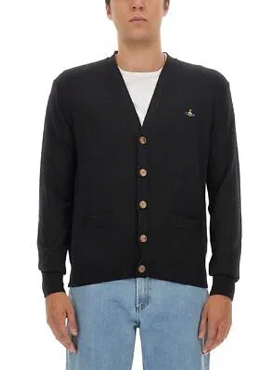 Pre-owned Vivienne Westwood Cardigan With Logo In Black