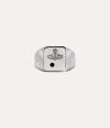 Vivienne Westwood Carlo Ring Silver Silver Zirconia Unisex In Silver