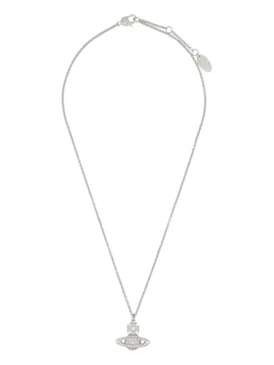 Vivienne Westwood "carmela Bas Relief" Necklace In Metallic