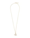 Vivienne Westwood Carmela Bas Relief Pendant Woman Necklace Gold Size - Brass, Cubic Zirconia In Gold