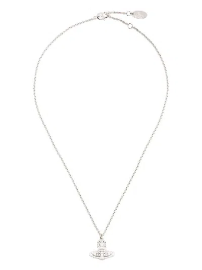 Vivienne Westwood Carmela Relief Necklace In Silver