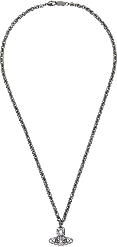 Vivienne Westwood Carmelo Bas Relief Pendant Necklace In Silver