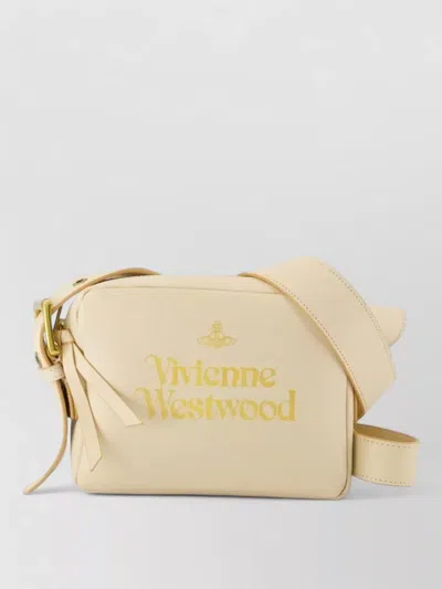 Vivienne Westwood Carrie Camera Shoulder Bag Leather Tassel In Neutrals