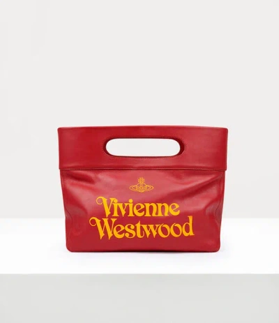 Vivienne Westwood Carrie Clutch In Red-yellow
