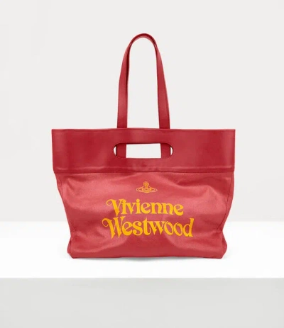 Vivienne Westwood Carrie Tote In Red-yellow