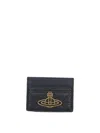 Vivienne Westwood Orb-plaque Quilted Leather Wallet In Black