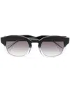 VIVIENNE WESTWOOD CARY GLOSSY RECTANGLE-FRAME SUNGLASSES