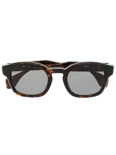Vivienne Westwood Cary Tortoiseshell Rectangle-frame Sunglasses In Black