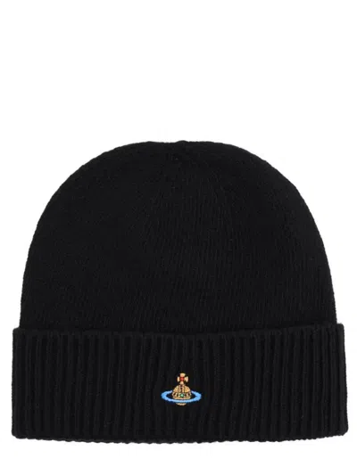 Vivienne Westwood Cashmere Beanie In Black