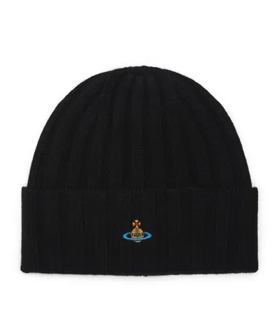 Vivienne Westwood Cashmere Classic Beanie In Black