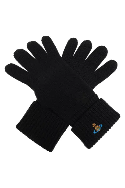 Vivienne Westwood Cashmere Gloves In Black