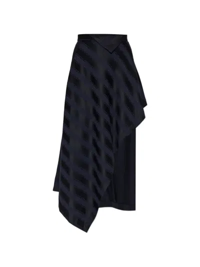 Vivienne Westwood Cassandra Striped Asymmetric Skirt In Blue