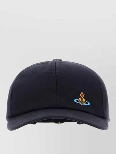 Vivienne Westwood Casual Cap Curved Brim Structured Crown Design In Blue