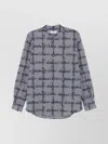 Vivienne Westwood Casual Shirt With Mandarin Collar And Gingham Check In Blue