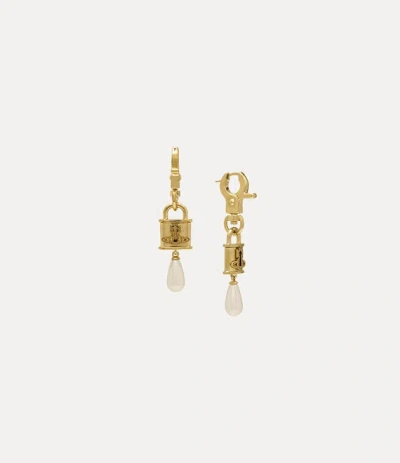 Vivienne Westwood Celestia Small Earrings Gold Pearls Women