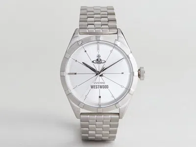 Pre-owned Vivienne Westwood Ceramic Watch Vv192slsl Men's Conduit Silver Ems Fast Ship