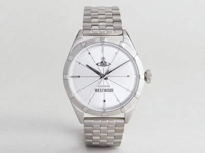 Pre-owned Vivienne Westwood Ceramic Watch Vv192slsl Men's Conduit Silver Ems Fast Ship